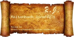 Reitenbach Jozafát névjegykártya